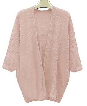 sweter kardigan narzutka KATI 3xl - 6xl puder