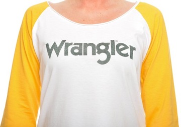 WRANGLER bluzka yellow RAGLAN CROP LS TEE _ S