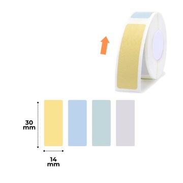 NIIMBOT Etykiety Naklejki Kolorowy Styl 4A 14х30 mm 210 szt do D11, D110, D