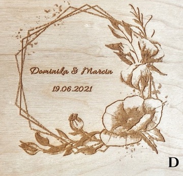 MDK Album Ślubny Drewniany Grawer A4 30ark prezent