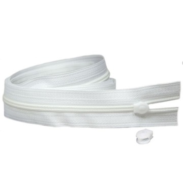 Taśma suwakowa 3mm spiralna BIAŁA + 2 suwaki 1mb