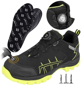 LEKKIE BUTY robocze z noskiem KOMPOZYT kevlar ZAPIĘCIE BOA + WKŁADKI GRATIS