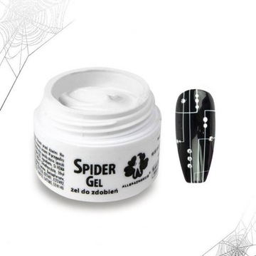 Allepaznokcie Spider Gel - Żel Do Zdobień - Biały