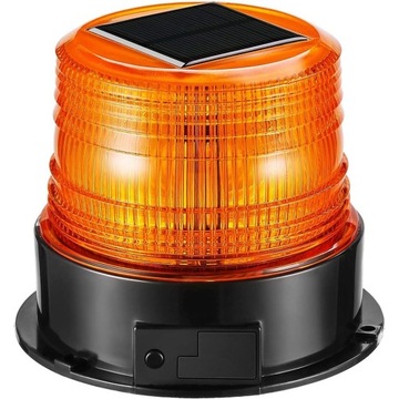 LAMPA OSTRZEGAWCZA LED Z PODSTAWĄ MAGNETYCZNĄ I ŁADOWANIEM SOLARNYM