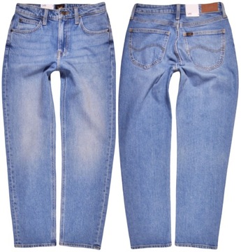 LEE spodnie HIGH WAIST tapered BLUE jeans CAROL _ W26 L31