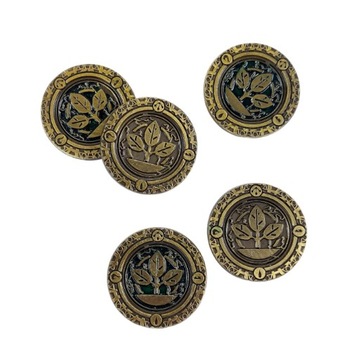 ЭЛЕМЕНТ ЗЕМЛИ ЗОЛОТАЯ МЕТАЛЛИЧЕСКАЯ МОНЕТА 1 ПК РОЛП РПГ