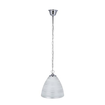 LAMPA WISZĄCA CHROMOWY 1X60W E27 KLOSZ SCORDIA