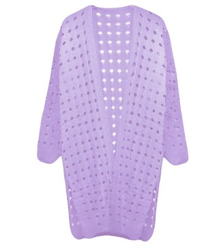 sweter ażurowy kardigan MARTINII L - 3XL fioletowy