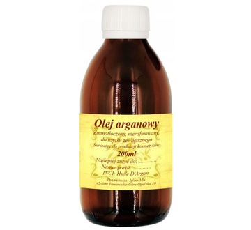 OLEJ ARGANOWY 200ml - zimnotłoczony, nierafinowany
