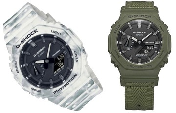 Zegarek męski Casio G-Shock GAE-2100GC 2xPasek 2xBezel Biały + Zielony