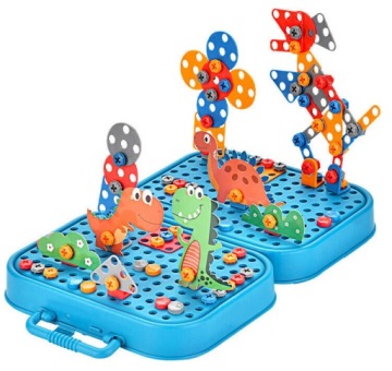 3D конструкторы для скручивания в чемодане, отвертка, пазл Динозавр