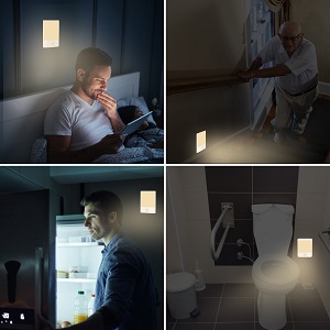 Brisun lampki nocne LED z czujników ruchu i zastosowań, 2 sztuki, 3 tryby