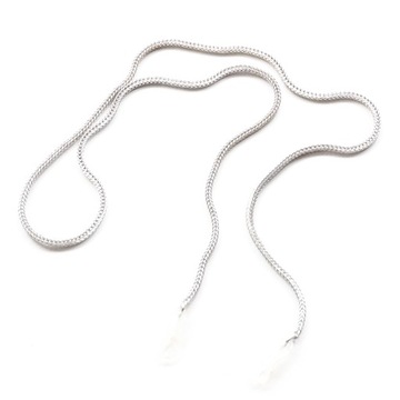 ŁAŃCUSZEK DO OKULARÓW METALOWY SREBRNY TYPU LINKA DŁUGOŚĆ 64CM