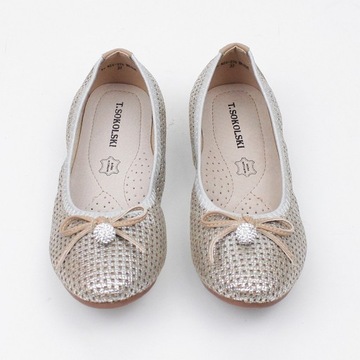 SOKOLSKI W24-276 БЕЖЕВЫЕ БАЛЕТКИ, КОЖА, 38 лет