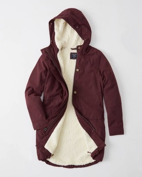 ABERCROMBIE Hollister Kurtka Sherpa Parka S USA