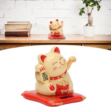 КОШКА КОТЕНОК МАШЕТ ЛАПОЙ УКРАШЕНИЕ НА СОЛНЕЧНОЙ ЭНЕРГИИ ДЛЯ ДОМА