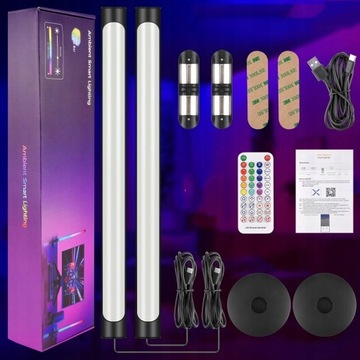 2X СВЕТОДИОДНЫЙ УГЛОВОЙ ТОРШЕР RGB С ДИСТАНЦИОННЫМ УПРАВЛЕНИЕМ