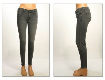 Lee SCARLETT R. Grey spodnie jeans Skinny W28 L33