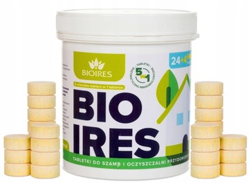 2x Tabletki do szamba Bioires na Rok Tłuszcze 5w1