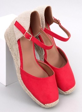 Espadryle na koturnie PLATTEN RED 37