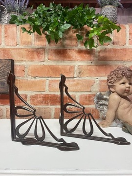 2 уголка опоры чугунных кронштейнов для полок