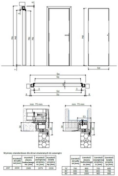 Потайная дверь София под покраску 80 Правая, открывание внутрь