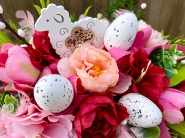 Пасхальное цветочное украшение для пасхального украшения Украшение стола из баранины