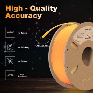 Светящаяся в темноте нить PLA, катушка 1,75 мм, 1 кг, 3D флуоресцентная.