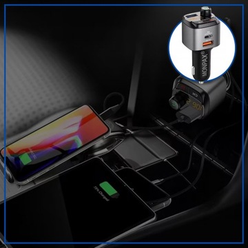 САМЫЙ МОЩНЫЙ FM-ПЕРЕДАТЧИК BLUETOOTH АВТОМОБИЛЬНОЕ ЗАРЯДНОЕ УСТРОЙСТВО 36 Вт QC3.0 USB-C