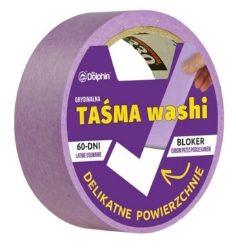 TAŚMA MALARSKA BLUE DOLPHIN WASHI DELIKATNE POWIERZCHNIE PRECYZYJNA 29mm