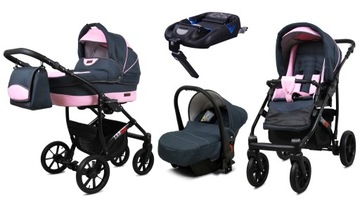BabyLux Wózek 4w1 dziecięcy Largo + baza ISOFIX