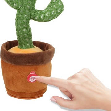 ТАНЦУЮЩИЙ КАКТУС ИНТЕРАКТИВНАЯ ПОЮЩАЯ ГОВОРЯЩАЯ ИГРА ДЛЯ ДЕТЕЙ СВЕТОДИОДНАЯ