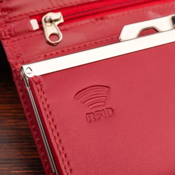 Женский кожаный кошелек RFiD для карт, серьги RFiD Beltimore в подарок