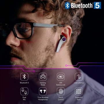 Игровые Bluetooth-наушники TWS August EPG500B