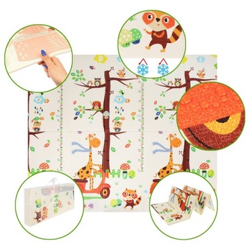 ОБРАЗОВАТЕЛЬНЫЙ КОВрик ДЛЯ МАЛЫШЕЙ, ИНТЕРАКТИВНЫЙ, ДВУСТОРОННИЙ ПЕН, 200X180 XPE