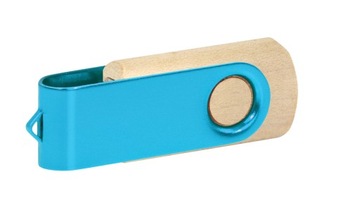 PENDRIVE REKLAMOWY z logo DREWNIANY TWISTER USB 32GB USB 2.0 GRAWER 10 SZT