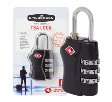 KŁÓDKA DO BAGAŻU Z SYSTEMEM TSA LOCK SPILBERGEN CZARNA