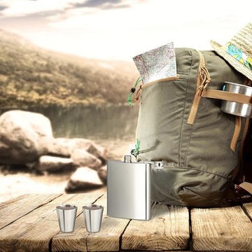 Фляга из нержавеющей стали емкостью 207 мл.