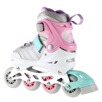 ЖЕНСКИЕ роликовые коньки Регулируемые роликовые коньки 39-43 4в1 ABEC7 NILS