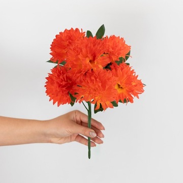 ИСКУССТВЕННЫЕ ЦВЕТЫ ХРИЗАНТЕМ большой БУКЕТ ИЗ 6 ИСКУССТВЕННЫХ ЦВЕТОВ ЦВЕТЫ С