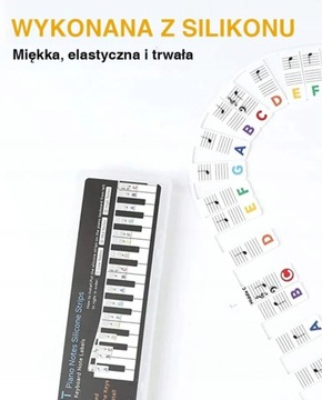 Съемные этикетки для нот для фортепиано для обучения начинающих детей.