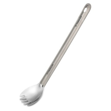 TOMSHOO Titanium Long Handle Spork z polerowaną