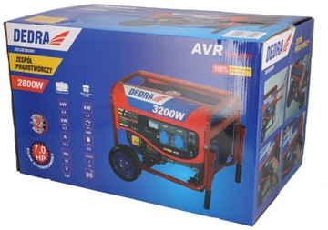 Agregat prądotwórczy DEDRA generator prądu 3,2kW 2,8kVA 210cm³ AVR 2x230V