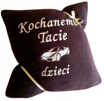 PODUSZKA Z HAFTEM dedykacja PREZENT dla MAMY TATY