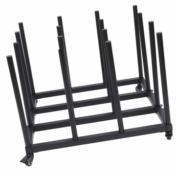 Передвижная тележка для хранения винила. Стальная трубка. Универсальный и устойчивый держатель виниловых рулонов.