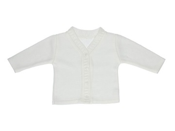 BIAŁY SWETER SWETEREK DZIEWCZĘCY 86cm CHRZEST