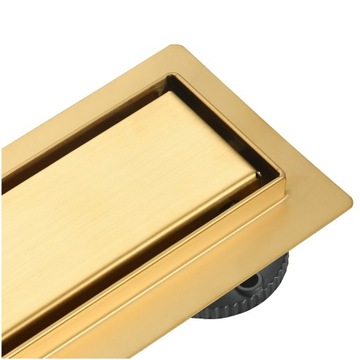ODPŁYW LINIOWY ZŁOTY GOLDEN PRYSZNICOWY POD PRYSZNIC DWUSTRONNY 80 cm