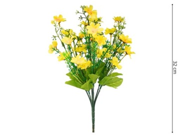 БУКЕТ ИСКУССТВЕННЫХ ЦВЕТОВ 32см ВЕСЕННИЕ ЦВЕТЫ КОСМОС ЖЕЛТЫЙ ЦВЕТОК КРЕМОВЫЙ