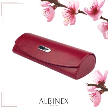 Albinex красный женский футляр для очков ручной работы в подарок