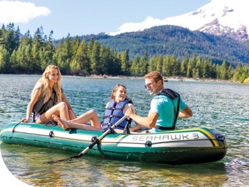 Понтон Seahawk на 3 человека Насос Intex + лопасти 68380 МОДЕЛЬ 2024 г.